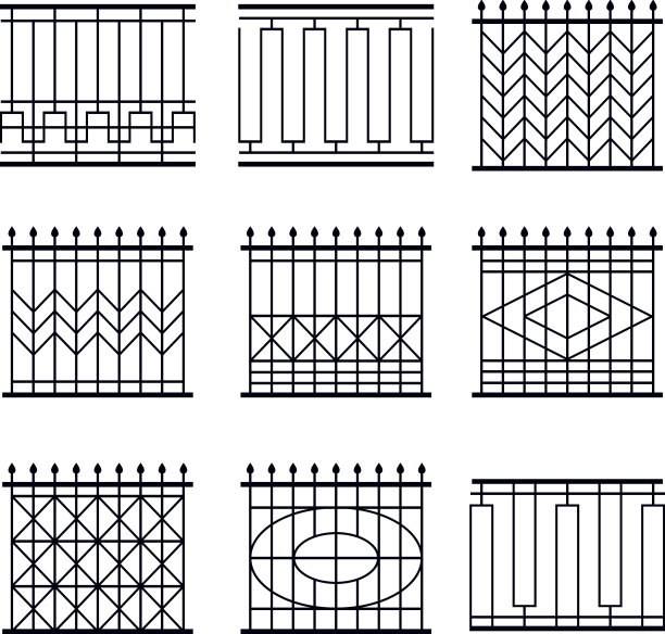 铁艺栏杆背景素材