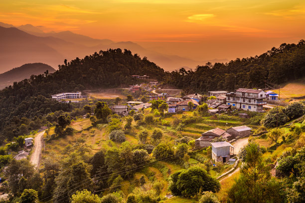 山村,村庄