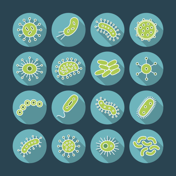 显微镜下细菌病毒微生物图案