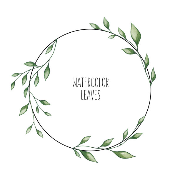 绿色精美圆形花纹图案