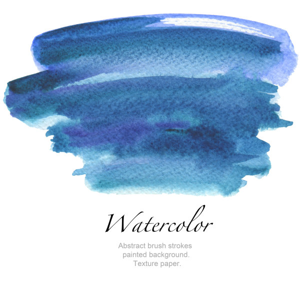 蓝色波点水彩