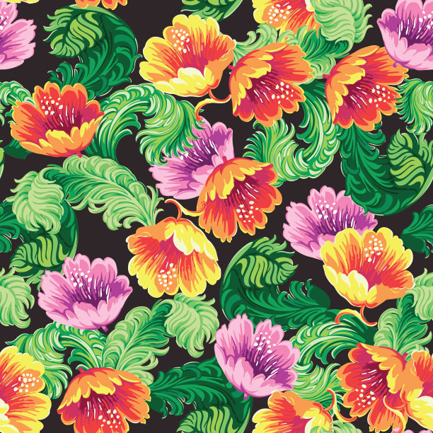 绘画插图,叶子,花纹