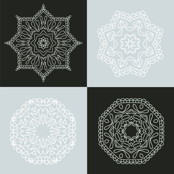 精美对称圆形花纹图案