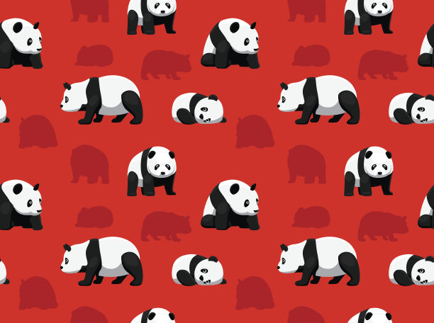卡通熊猫图案