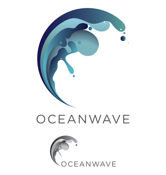 五彩斑斓的波浪