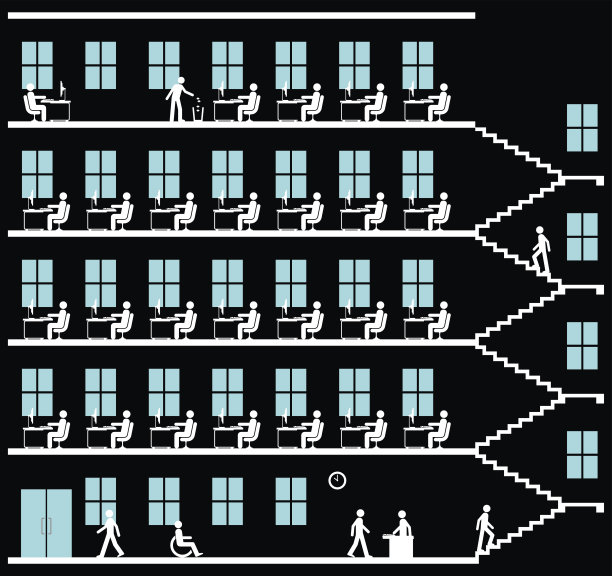 公司楼梯文化墙