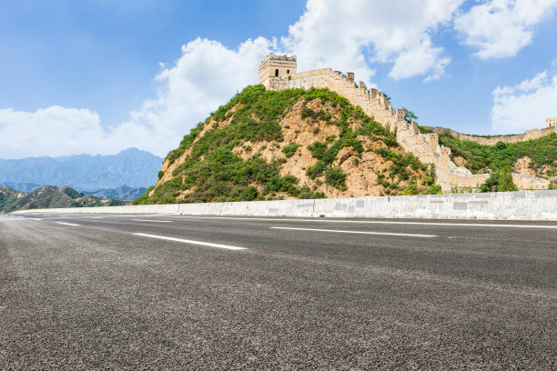 内蒙古空旷无人的道路