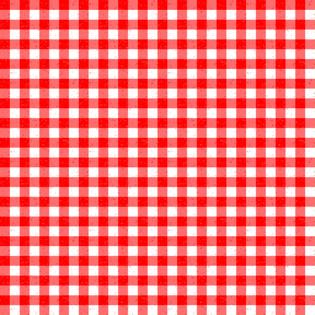 红白格纹
