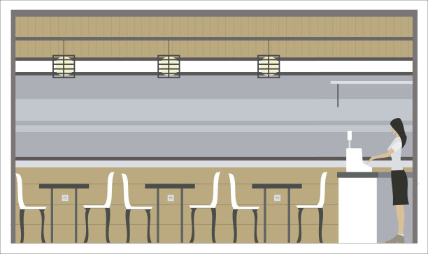 餐馆酒吧柜台
