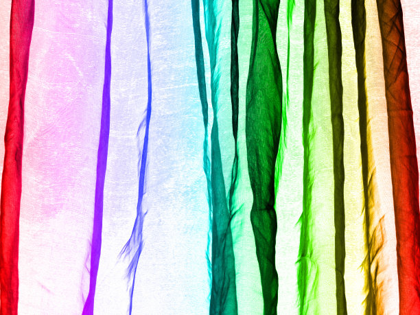 彩虹条纹褶皱布料背景