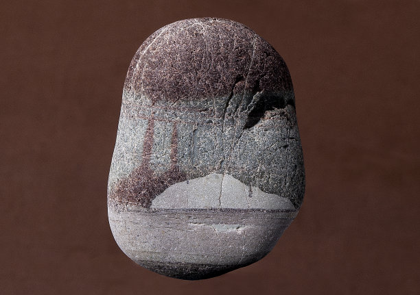 鹅卵石石头水彩挂画装饰画