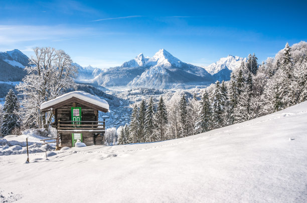 瑞士冬季雪景