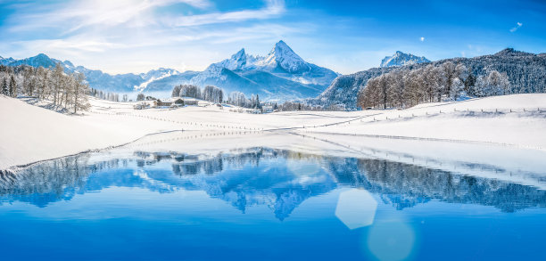 瑞士冬季雪景
