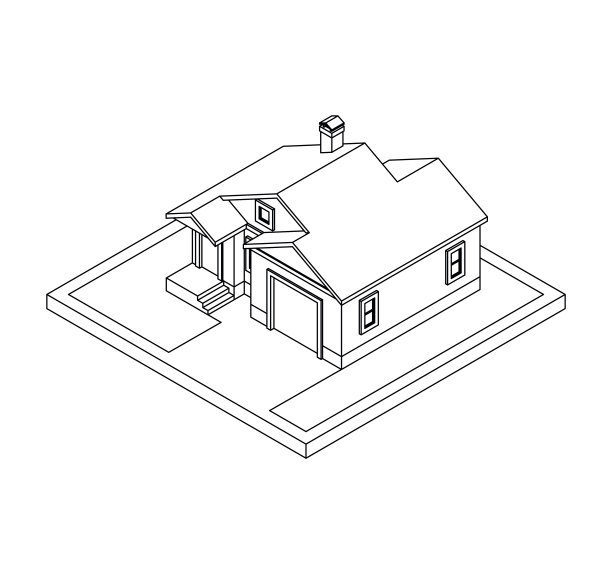 现代白色建筑房屋外观设计图