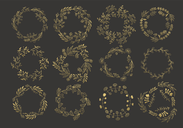 田园风格复古花纹印花