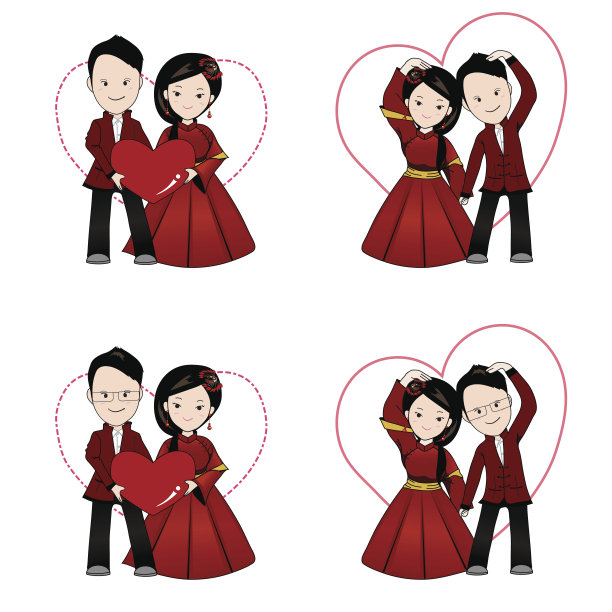 中式卡通婚礼设计