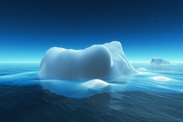 南极威德尔海的冰山
