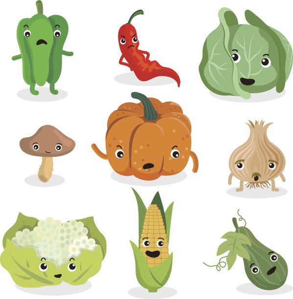 绘画插图,人的嘴,南瓜