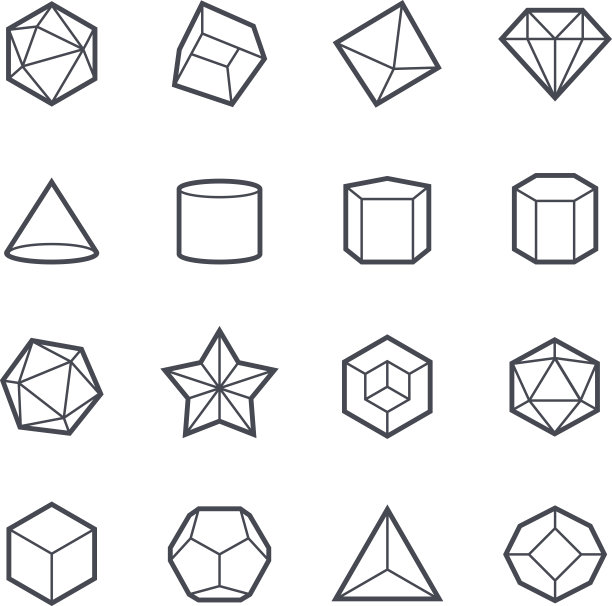 水晶体立方体三角形