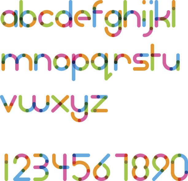 数字字体组合图案