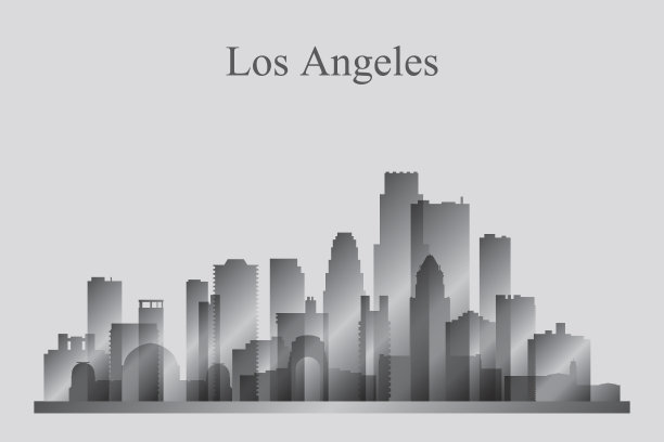洛杉矶地标建筑海报