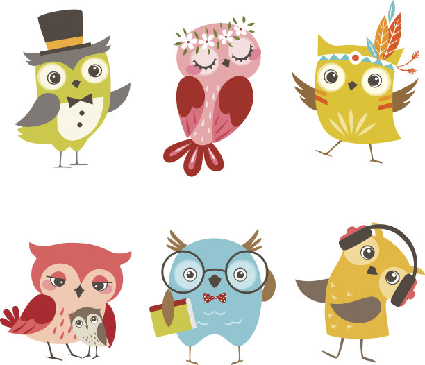 卡通猫头鹰