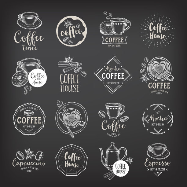咖啡元素创意设计海报