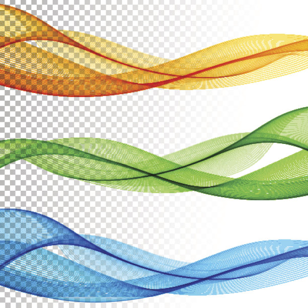 蓝色动感飘逸线条背景图