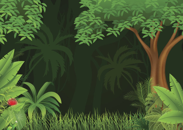 简约风格卡通树木插画