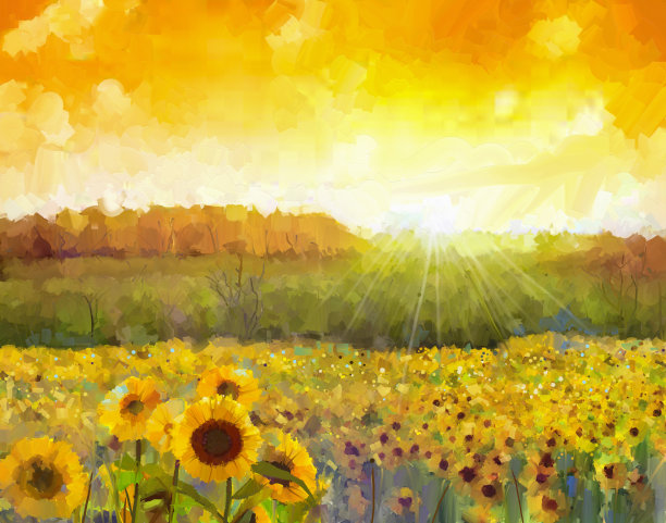 向日葵花挂画