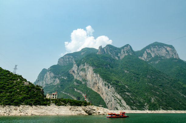 三峡大坝地貌全景图