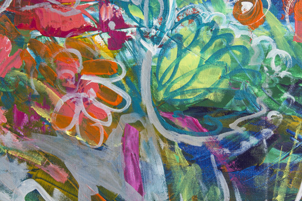 百花齐放装饰画