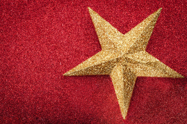 复古装饰品,红色和金色颜色