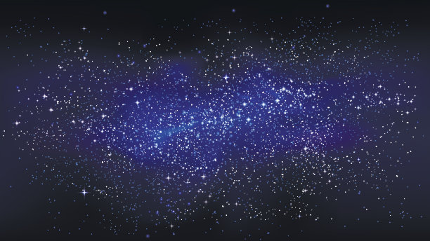 蓝色星空背景墙