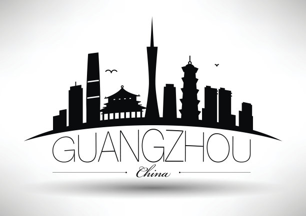 广州旅游景点矢量