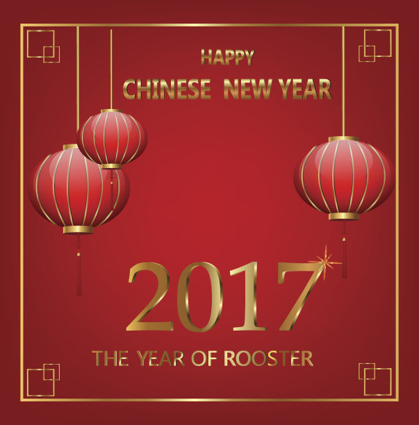 春节喜庆元素矢量图案