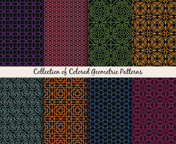 花卉环绕的圆形装饰矢量图案