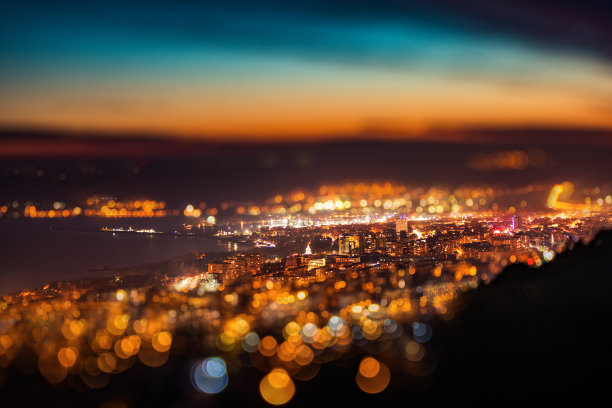 夜幕黄昏风景