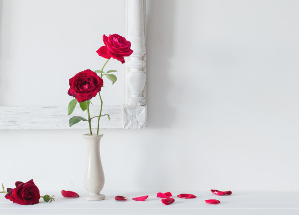 红色婚礼花艺素材