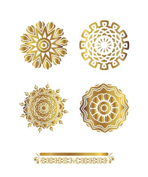 精美圆形花纹图案素材