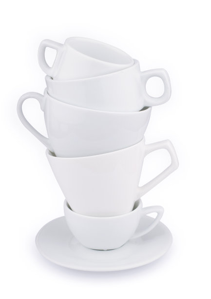 高白瓷茶杯
