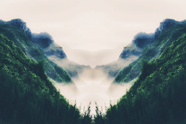高山,雾,天气