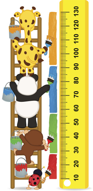 卡通动物测量尺