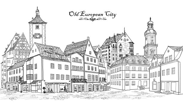 欧洲小镇文旅海报