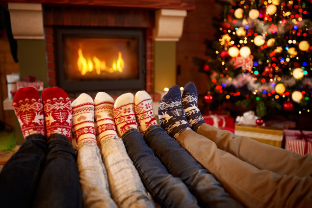 圣诞节圣诞树袜子 