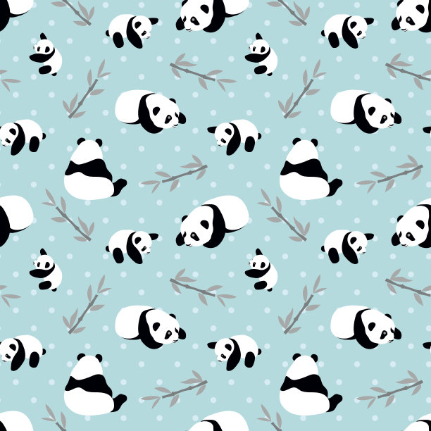 卡通熊猫图案