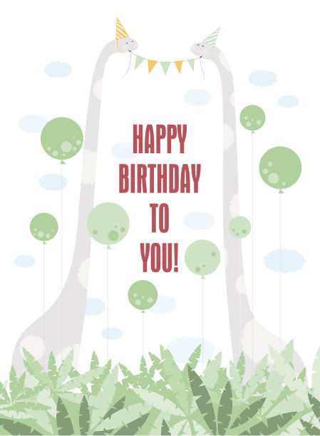 抽象卡通恐龙图案