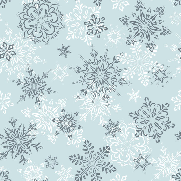 淡蓝色 雪花底纹 圣诞