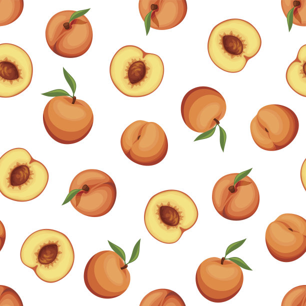 水蜜桃插画素材