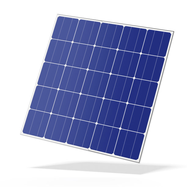 一块蓝色的太阳能电池板